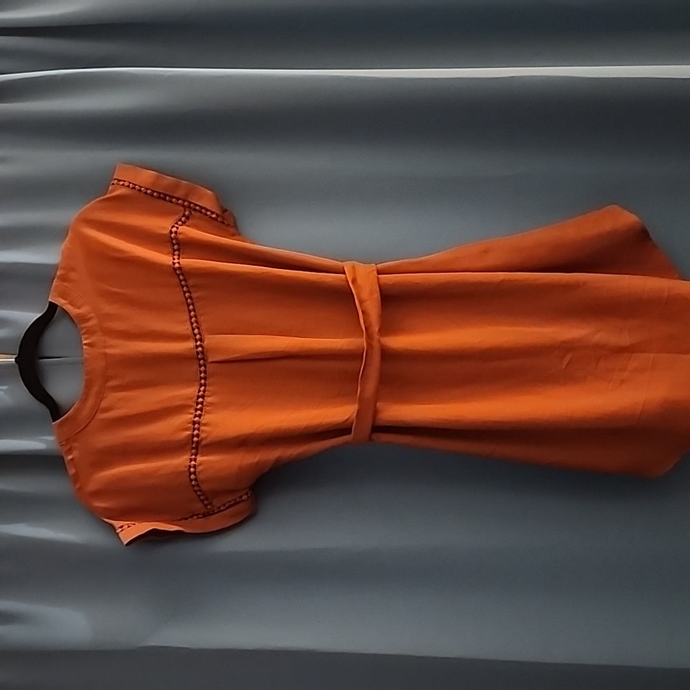 Mine Rust Dress with Tie Waist - Picture 4 of 4